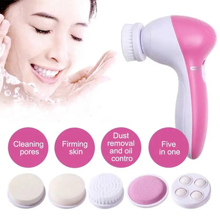 5-in-1 Electric Facial Cleansing Brush & Face Massager